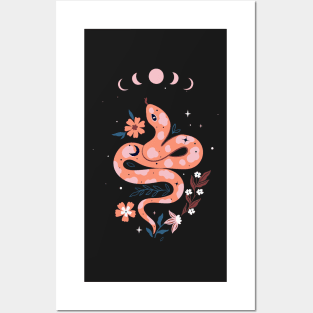 Floral Snake Posters and Art